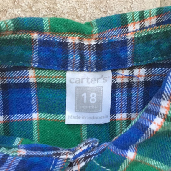 Carter's Boys Flannel Button Down Shirt & Jeans - Picture 4 of 8